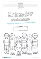 Vorschau - Arbeitsblätter - Kalender: Materialpaket Wochentage (10 Arbeitsblätter) - Seite 1
