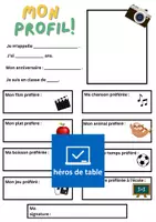Vorschau - Arbeitsblätter - Mon Profil 🎨fiche de présentation ✏️ Steckbrief französisch - Deckblatt