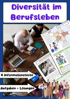 Vorschau - Arbeitsblätter - Diversität im Berufsleben: Vielfalt, Inklusion, Chancengleichheit - Deckblatt