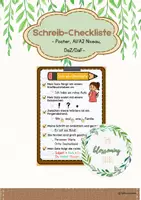 Vorschau - Poster - Schreib Checkliste Poster/DaZ & DaF/A1-A2 - Deckblatt
