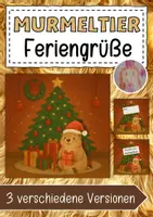 Vorschau - Anderer Materialtyp - Murmeltierklasse Feriengrüße Weihnachten - Deckblatt