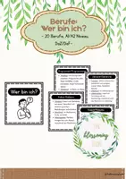 Vorschau - Spiele - Berufe: "Wer bin ich?"/ DaZ & DaF/ A1-A2 - Deckblatt