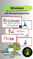 Vorschau - Präsentationen/Tafelbilder - Blitzlesen mit Bewegungspausen (M, A, O, I, L, T, S, E, N, P, F, H, U) - Deckblatt