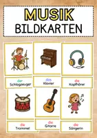 Vorschau - Fördermaterial/Inklusion - MUSIK (Bild- und Wortkarten DAF/DAZ) - Deckblatt
