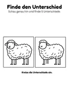 Vorschau - Arbeitsblätter - Finde den Unterschied – Tiere | 10 Suchbilder (Klasse 1) - Seite 3