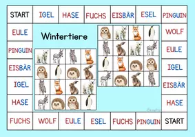Vorschau - Stationenlernen - Silben-Bingo Wintertiere – Erstleser 1. Klasse, 3fach differenziert - Seite 3