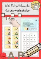 Vorschau - Stationenlernen - Schüttelwörter Grundwortschatz - Deckblatt
