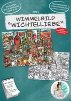 Vorschau - Spiele - Wimmelbild Bildkarte "Wichtelliebe" / Wichtel Wichteltür - Deckblatt