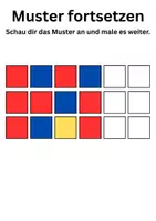 Vorschau - Arbeitsblätter - Muster fortsetzen – 10 Arbeitsblätter (Klasse 1) - Seite 2