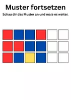 Vorschau - Arbeitsblätter - Muster fortsetzen – 10 Arbeitsblätter (Klasse 1) - Seite 3