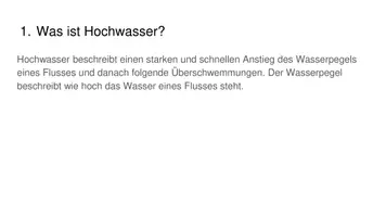 Vorschau - Präsentationen/Tafelbilder - Naturkatastrophen Präsentation Hochwasser, Tsunami - Seite 1