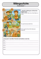 Vorschau - Arbeitsblätter - Bildergeschichte Klasse 5 Arbeitsblätter mit Lösungen - Seite 1