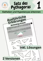 Vorschau - Arbeitsblätter - Materialpaket: Satz des Pythagoras - Seite 1