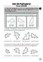 Vorschau - Arbeitsblätter - Satz des Pythagoras: Formel aufstellen - Seite 1