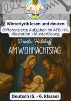 Vorschau - Arbeitsblätter - Weihnachtsgedicht „Am Weihnachtstag“ analysieren - Deckblatt
