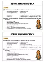 Vorschau - Aufgabenkarten - Berufe im Medienbereich (Internetrecherche) - Seite 1