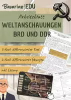 Vorschau - Arbeitsblätter - Zwei Weltanschauungen BRD-DDR | Arbeitsblatt | GPG - Deckblatt