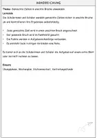 Vorschau - Arbeitsblätter - Gemischte Zahlen in unechte Brüche umwandeln - Punktebild mit Lösungen - Seite 1
