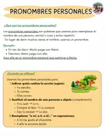 Vista previa - Hojas de trabajo - PRONOMBRES PERSONALES PARA LA LIBRETA - página 2