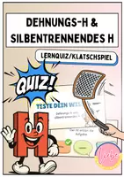 Vorschau - Spiele - Dehnungs-h + silbentrennendes h - Lernspiel/Klatschspiel (sofort einsetzbar, als Einstieg, für zwischendurch) - Deckblatt