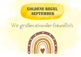 Vorschau - Bildkarten - Goldene Regeln für das Schuljahr – Grundschule - Seite 1