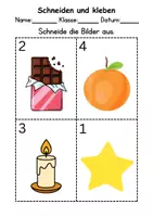 Vorschau - Arbeitsblätter - Ausschneiden und kleben Nikolaus - Wortschatz basteln Feinmotorik (Grundschule) - Seite 3