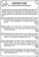 Vorschau - Arbeitsblätter - Lesespur – Das verschwundene Mammutbaby (Deutsch 3./4. Klasse, Lesen, Leseförderung Grundschule) - Seite 3