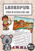Vorschau - Arbeitsblätter - Lesespur – Spuren im australischen Sand (Klasse 3 / Klasse 4, Lesen, Leseförderung Grundschule) - Deckblatt