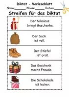 Vorschau - Arbeitsblätter - Diktat - Thema Nikolaus - DaZ/DaF / Deutsch (Klasse 1 bis 4) - Seite 1