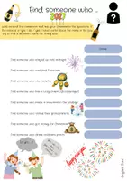 Vorschau - Arbeitsblätter - Find Someone Who New Year Edition - Seite 1