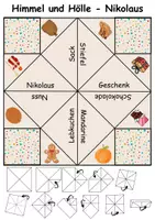 Vorschau - Arbeitsblätter - Himmel und Hölle: Nikolaus - DaZ/DaF / Deutsch (flaten/basteln) - Seite 1