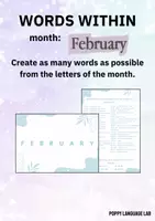 Vorschau - Spiele - Words within - February ///ESL game - Deckblatt
