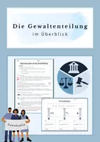 Vorschau - Arbeitsblätter - Die Gewaltenteilung - Deckblatt
