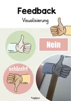 Vorschau - Bildkarten - REFLEXION / FEEDBACK - Daumen Schilder - Deckblatt