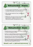 Vorschau - Arbeitsblätter - Weihnachtsrätsel - Knobeln, Rätseln & Rechnen - Klasse 7/8 - Seite 1