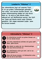 Vorschau - Arbeitsblätter - Wendekarten/Lesekarten: Nikolaus - DaZ/DaF / Deutsch - Seite 2