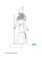 Vorschau - Mal- und Bastelvorlagen - Ägypten Götter Ausmalbild - Deckblatt