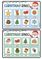Aperçu - Feuilles d'exercices - Noël ( Christmas Bingo) - Page 1