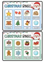 Aperçu - Feuilles d'exercices - Noël ( Christmas Bingo) - Page 3