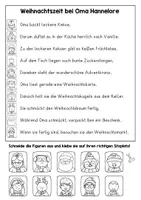 Vorschau - Arbeitsblätter - Weihnachtszeit bei Oma Hannelore, Freiarbeit Lesekompetenz, Weihnachten, 4fach differenziert - Seite 3