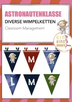 Vorschau - Poster - Astronautenklasse/ Weltraumklasse - Wimpelketten - Deckblatt