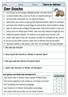 Vorschau - Arbeitsblätter - Lesen & Verstehen - Tiere im Winter (Klasse 1-2) - Seite 2