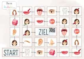Vorschau - Spiele - DaZ- Das Gesicht - Sprechanlass Brettspiel - zweifach differenziert - Seite 2