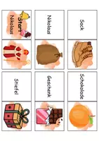 Vorschau - Arbeitsblätter - Domino Nikolaus - Bastelvorlage - DaZ/DaF / Deutsch (Wortschatz) - Seite 2