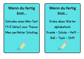 Vorschau - Bildkarten - Wenn du fertig bist – Deutsch | Klasse 3/4 - 20 schnelle Zusatzaufgaben - Seite 3