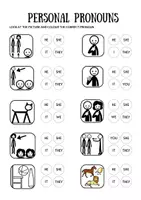 Vista previa - Tarjetas / Manipulativos - PERSONAL PRONOUNS - página 1