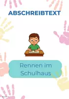Vorschau - Arbeitsblätter - Rennen im Schulhaus – Abschreibtext zur Reflexion - Deckblatt