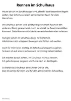 Vorschau - Arbeitsblätter - Rennen im Schulhaus – Abschreibtext zur Reflexion - Seite 2