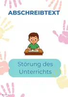 Vorschau - Arbeitsblätter - Störung des Unterrichts – Abschreibtext zur Reflexion - Deckblatt