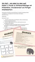 Vorschau - Stundenentwürfe - Gottesvorstellung, Klasse 5 (Präsentation, ABs, Lernziele) - Deckblatt